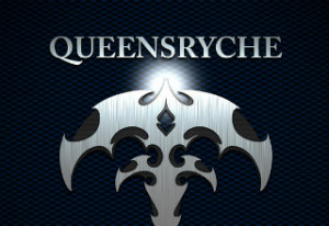 The queensryche logo on a black background.