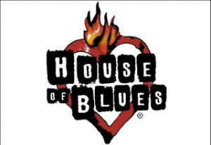 A heart with the words house of blues written underneath it.